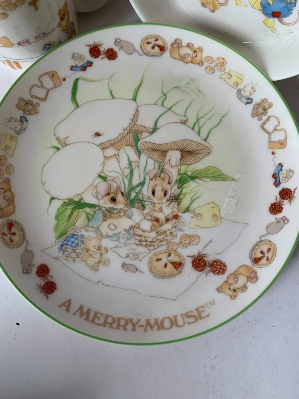GORHAM MERRY MOUSE GIFT 1983 PRISCILLA HILLMAN PLATE BOWL CUP FOR KIDS - Picture 6 of 16